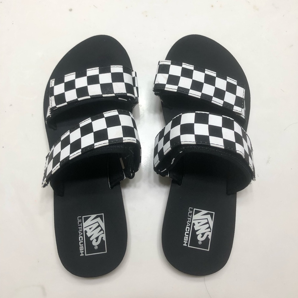 Women Vans Cayucas Checkerboard Slide Sandal